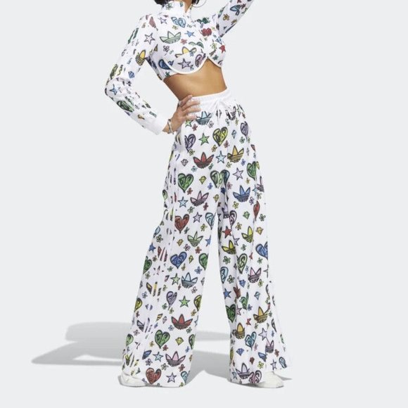 ADIDAS Originals Women's JEREMY SCOTT MONO CROP TRACK TOP Small HL6475 - Picture 3 of 5